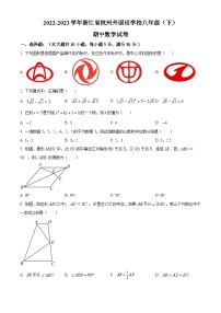 2022—2023学年浙江省杭州市西湖区杭州外国语学校八年级下学期期中数学试题