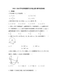 2023—2024学年苏科版数学九年级上册期中培优训练