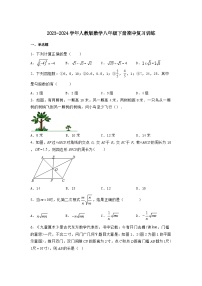 2023-2024学年人教版数学八年级下册期中复习训练