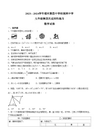 福建省福州第四中学桔园洲中学2023-2024学年九年级上学期月考数学试题()