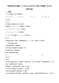 河南省郑州市桐柏一中2023-2024学年八年级上学期第一次月考数学试题