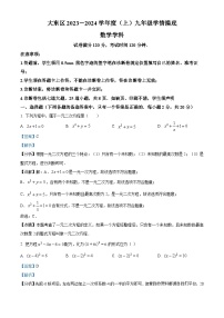 辽宁省沈阳市大东区2023-2024学年九年级上学期10月月考数学试题