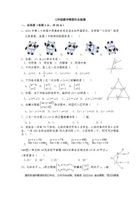 浙江省金华市义乌市宾王中学2023-2024学年七年级下学期开学检测数学试题