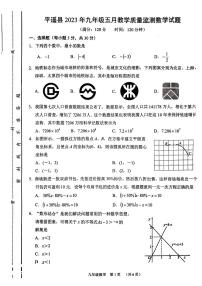 2023年山西省晋中市平遥县二模数学试题