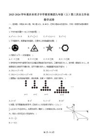 2023-2024学年重庆市育才中学教育集团九年级（上）第三次自主作业数学试卷（含解析）