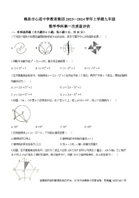 江西省南昌市心远中学2023-2024学年九年级上学期月考数学试题()