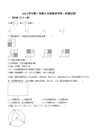 浙江省宁波市鄞州实验学校2023-2024学年九年级上学期第一阶段检测数学试题