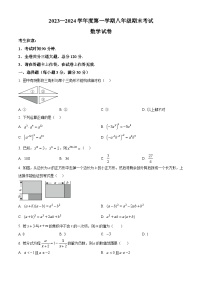 黑龙江省牡丹江市第四中学2023-2024学年八年级上学期期末数学试题（原卷版+解析版）