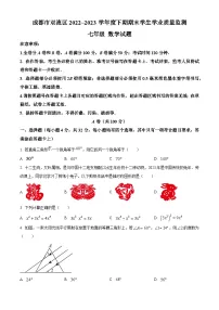 四川省成都市双流区2022-2023学年七年级下学期期末数学试题（原卷版+解析版）