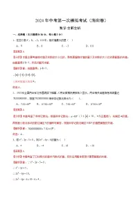 2024年初三中考第一次模拟考试试题：数学（海南卷）（全解全析）