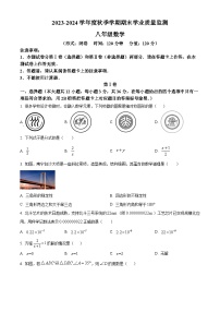 广西壮族自治区南宁市隆安县2023-2024学年八年级上学期期末数学试题（原卷版+解析版）