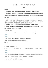 2023年四川省广安市中考数学真题（含解析）