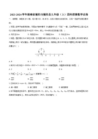 2023-2024学年湖南省衡阳市衡阳县九年级（上）四科联赛数学试卷（含解析）