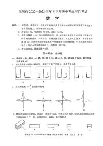 2023年深圳市中考一模数学试卷+答案