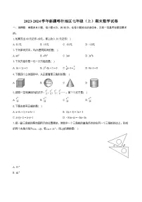 2023-2024学年新疆喀什地区七年级（上）期末数学试卷(含详细答案解析)