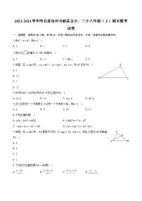 2023-2024学年河北省沧州市献县五中、二中八年级（上）期末数学试卷(含详细答案解析)