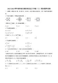 2023-2024学年吉林省白城市洮北区八年级（上）期末数学试卷(含详细答案解析)