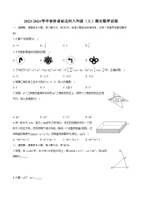 2023-2024学年吉林省延边州八年级（上）期末数学试卷(含详细答案解析)