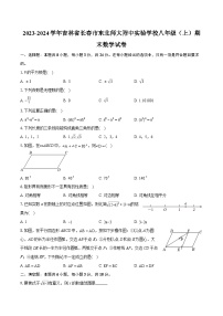 2023-2024学年吉林省长春市东北师大附中实验学校八年级（上）期末数学试卷(含详细答案解析)