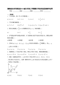 湖南省永州市新田县2024届九年级上学期期末学业质量监测数学试卷(含答案)