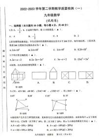 合肥市包河区2023届中考一模数学试卷及答案
