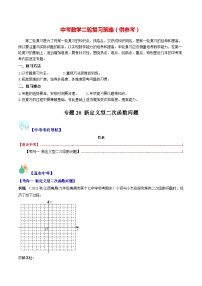 最新中考数学重难点与压轴题型训练（讲义） 专题20 新定义型二次函数问题（重点突围）