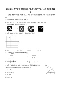 2023-2024学年浙江省湖州市长兴县等2地八年级（上）期末数学试卷（含详细答案解析）