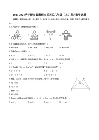 2023-2024学年浙江省湖州市吴兴区八年级（上）期末数学试卷（含详细答案解析）