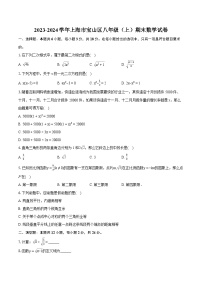 2023-2024学年上海市宝山区八年级（上）期末数学试卷（含详细答案解析）