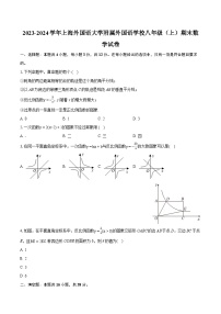 2023-2024学年上海外国语大学附属外国语学校八年级（上）期末数学试卷（含详细答案解析）