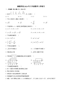 湖南省永州市冷水滩区德雅学校2023-2024学年八年级下学期开学考试数学试题（原卷版+解析版）