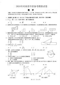 2024年河南省驻马店市驿城区中考一模数学试题