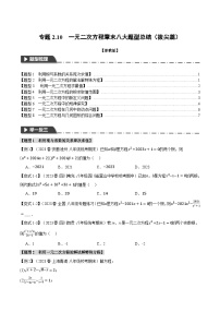 专题2.10 一元二次方程章末八大题型总结（拔尖篇）-2023-2024学年八年级数学下册各单元的重点题型+章末检测（浙教版）