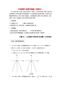 备战中考数学《重难点解读•专项训练》专题03 二次函数与面积有关的问题（专项训练）