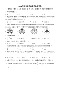 2024年山东省济南市中考数学模拟试题（原卷版+解析版）