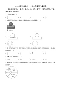 2023年浙江省 温州市 鹿城区温州市第十二中学中考数学三模拟试题（原卷版+解析版）