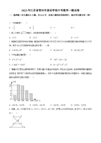 2023年江苏省常州外国语学校中考数学一模模拟试题（原卷版+解析版）