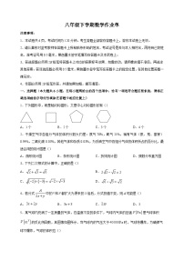 南京市玄武区2022-2023学年八年级下学期数学期末试卷（含答案解析）