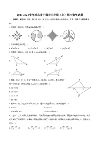 2023-2024学年湖北省十堰市八年级（上）期末数学试卷(含详细答案解析)