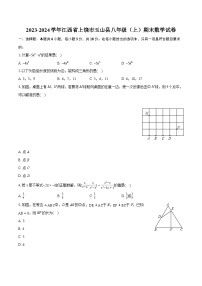 2023-2024学年江西省上饶市玉山县八年级（上）期末数学试卷(含详细答案解析)