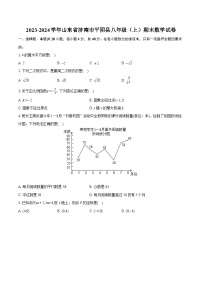 2023-2024学年山东省济南市平阴县八年级（上）期末数学试卷(含详细答案解析)