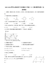 2023-2024学年山东省济宁市任城区八年级（上）期末数学试卷（五四学制）(含详细答案解析)