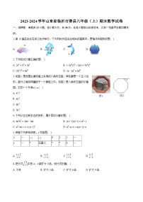 2023-2024学年山东省临沂市费县八年级（上）期末数学试卷(含详细答案解析)