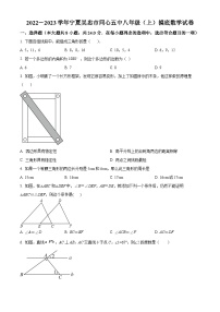 宁夏回族自治区吴忠市同心县第五中学2022-2023学年八年级上学期期末数学试题（原卷版+解析版）