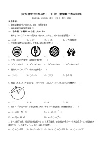 新疆维吾尔自治区乌鲁木齐市新市区新疆师范大学附属中学2022-2023学年九年级上学期期中数学试题(无答案)