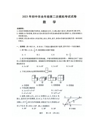 河南省濮阳市2023年中考二模数学试卷 (含答案)