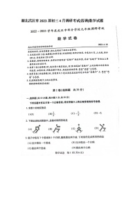 湖北武汉市2023届初三4月调研考试(四调)数学试题