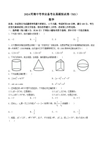 2024年河南省周口市沈丘县槐店回族镇颖水中学中考一模数学试题