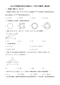 2023年河南省安阳市文峰区正一中学中考数学二模模拟试题（原卷版+解析版）