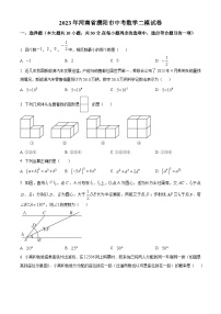 2023年河南省濮阳市中考数学二模模拟试题（原卷版+解析版）